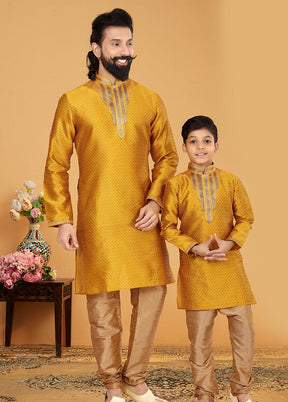 2 PC Multicolor  Silk Father And Son Combo