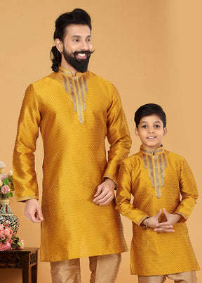2 PC Multicolor  Silk Father And Son Combo