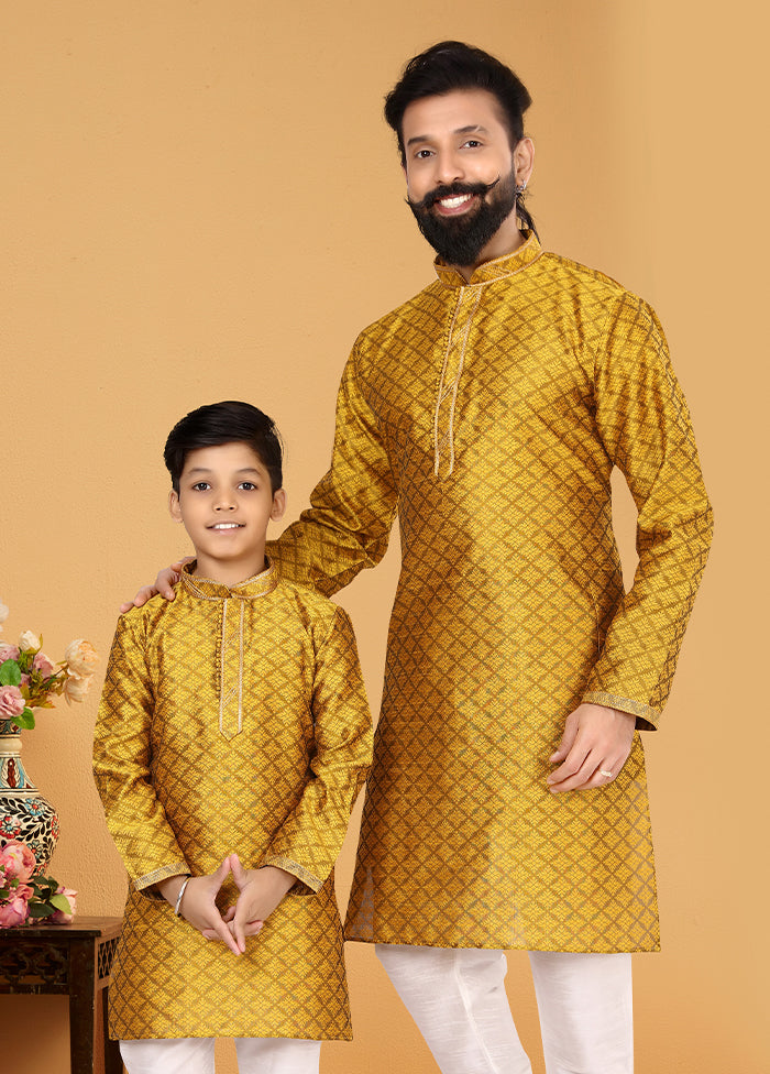 2 PC Multicolor  Silk Father And Son Combo