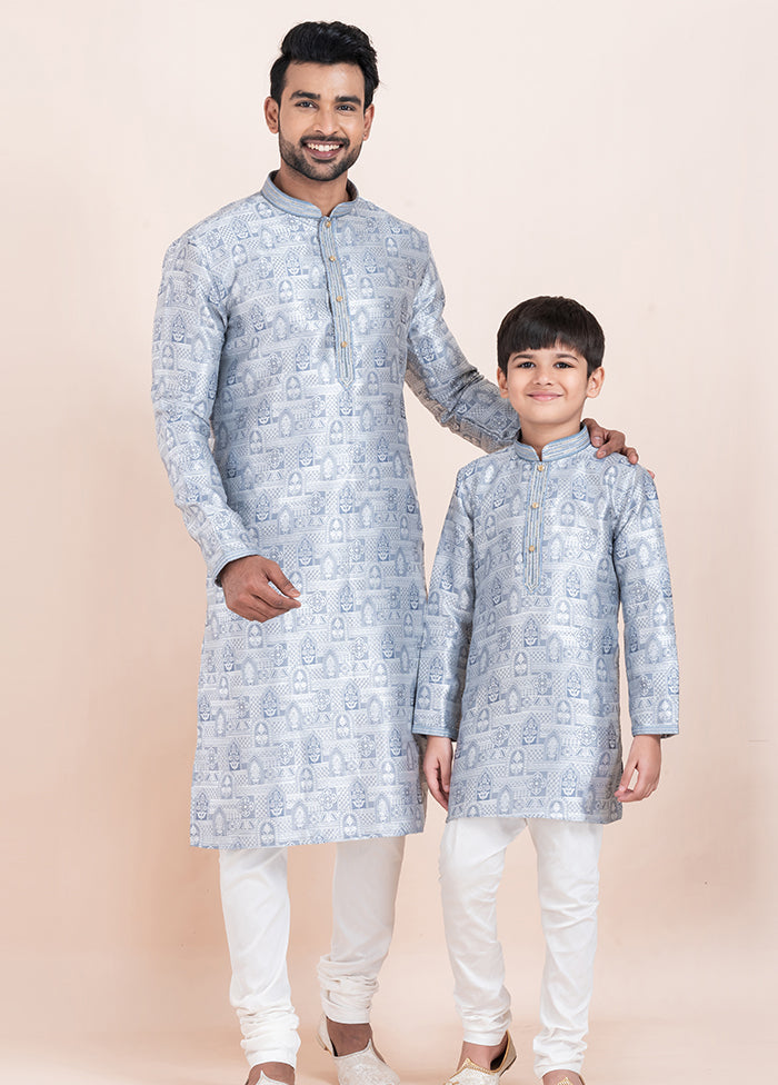 2 PC Multicolor Silk Father And Son Combo
