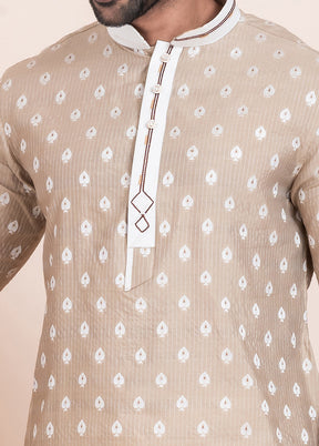 2 PC Brown Cotton Father And Son Combo