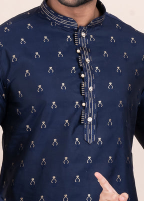 2 PC Blue Cotton Father And Son Combo
