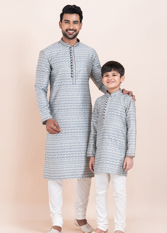 2 PC Multicolor Silk Father And Son Combo