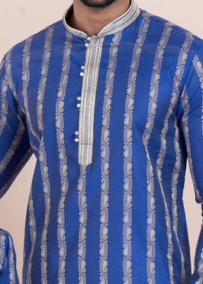 2 PC Blue Cotton Father And Son Combo