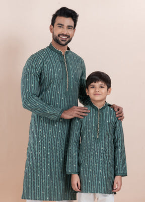 2 PC Multicolor Silk Father And Son Combo