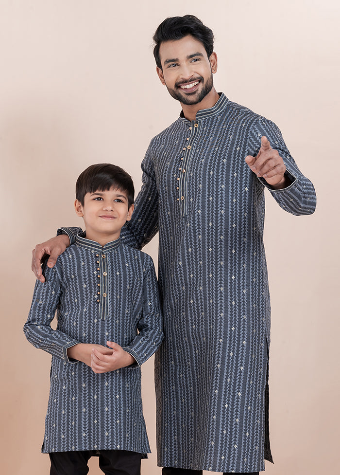 2 PC Multicolor Silk Father And Son Combo