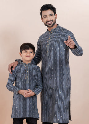 2 PC Multicolor Silk Father And Son Combo