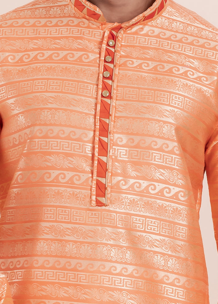 2 PC Orange Silk Father And Son Combo