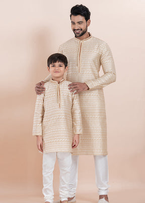2 PC Multicolor Silk Father And Son Combo