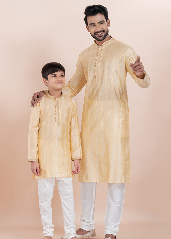 2 PC Golden Cotton Father And Son Combo
