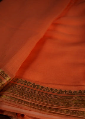 Pink Chiffon Silk Saree With Blouse Piece - Indian Silk House Agencies