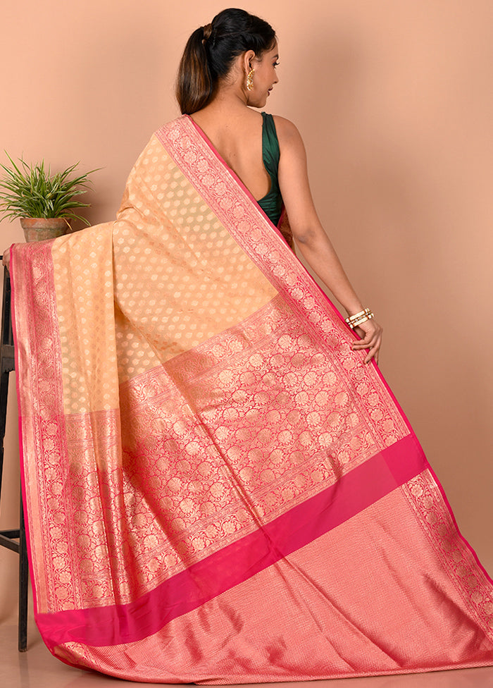 Yellow Uppada Silk Saree With Blouse Piece - Indian Silk House Agencies