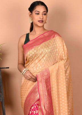 Yellow Uppada Silk Saree With Blouse Piece - Indian Silk House Agencies