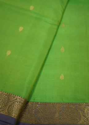 Green Kanjivaram Pure Silk Saree With Blouse Piece - Indian Silk House Agencies