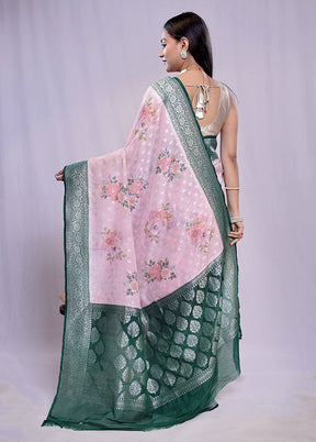 Pink Georgette Saree With Blouse Piece - Indian Silk House Agencies