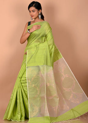 Green Pure Matka Silk Saree With Blouse Piece - Indian Silk House Agencies