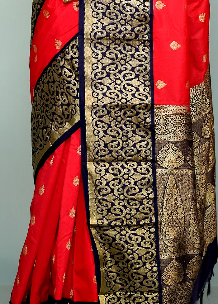 Pink Kanjivaram Silk Saree With Blouse Piece - Indian Silk House Agencies