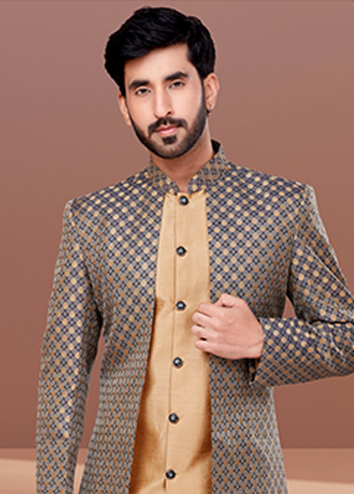 2 Pc Brown Silk Ethnic Wear Set