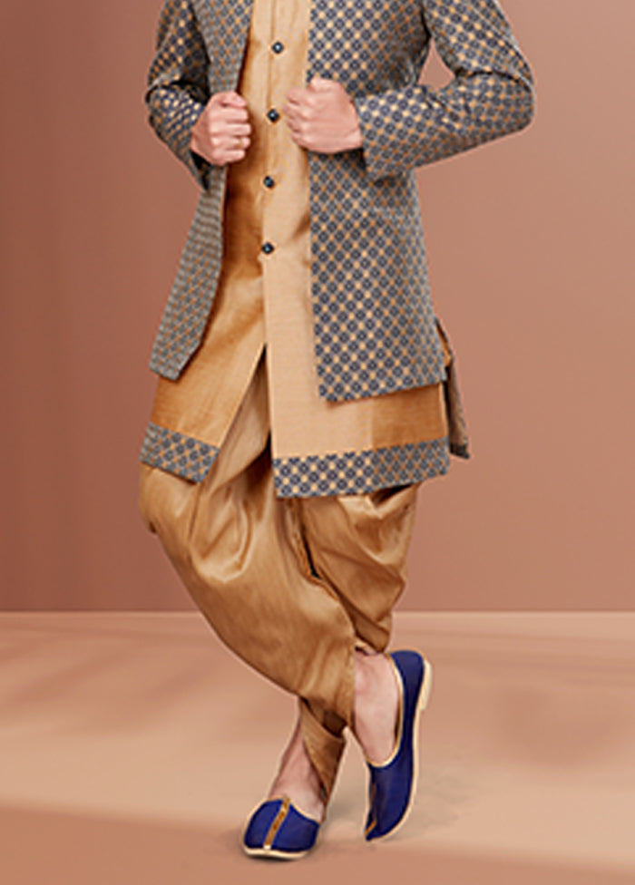 2 Pc Brown Silk Ethnic Wear Set