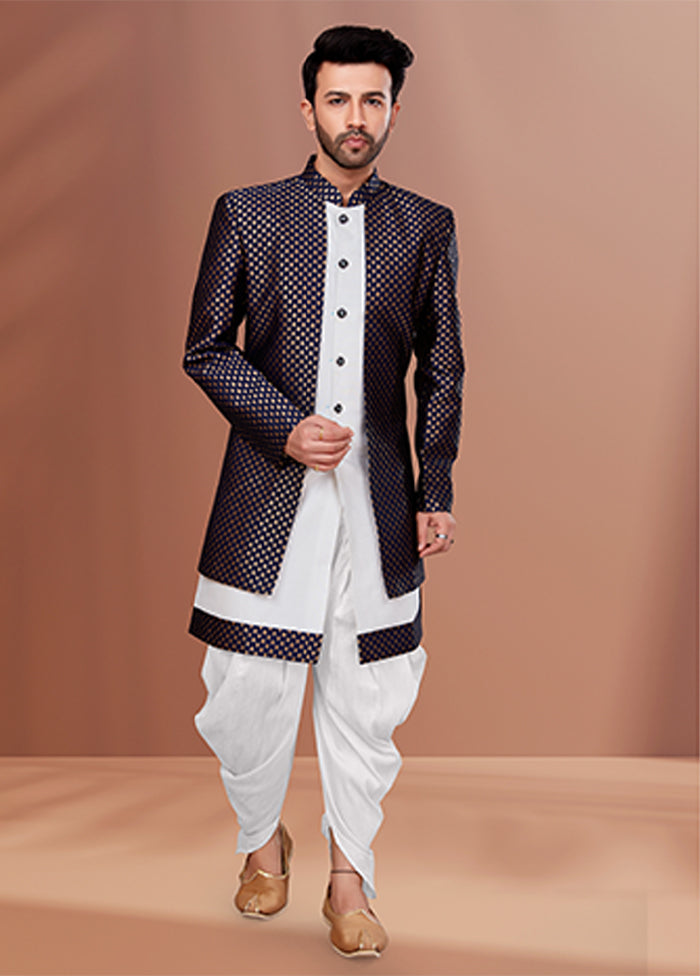 2 Pc White Silk Ethnic Wear Set