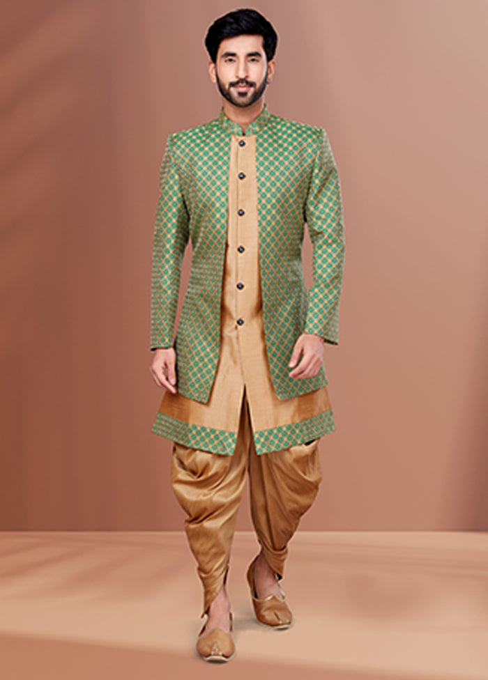 2 Pc Brown Silk Ethnic Wear Set