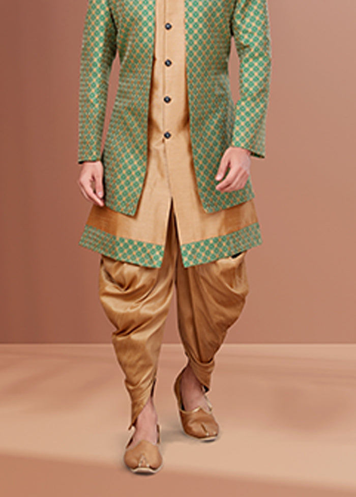 2 Pc Brown Silk Ethnic Wear Set
