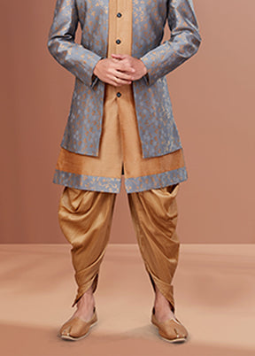 2 Pc Brown Silk Ethnic Wear Set