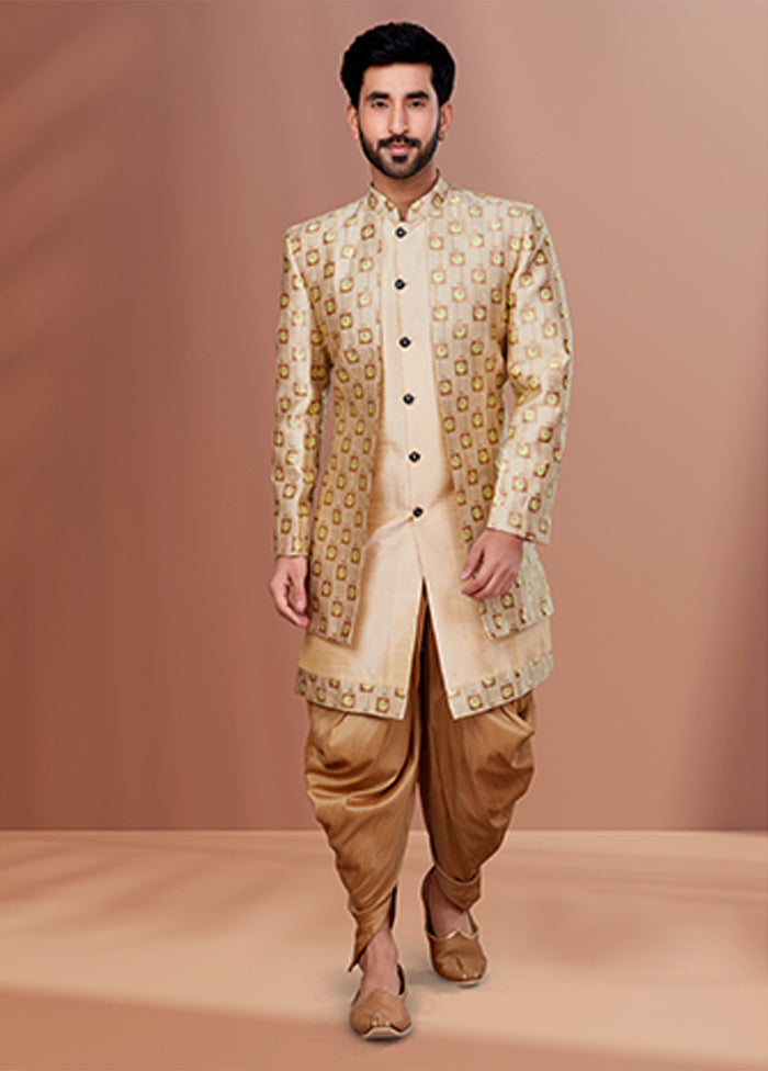 2 Pc Cream Silk Ethnic Wear Set