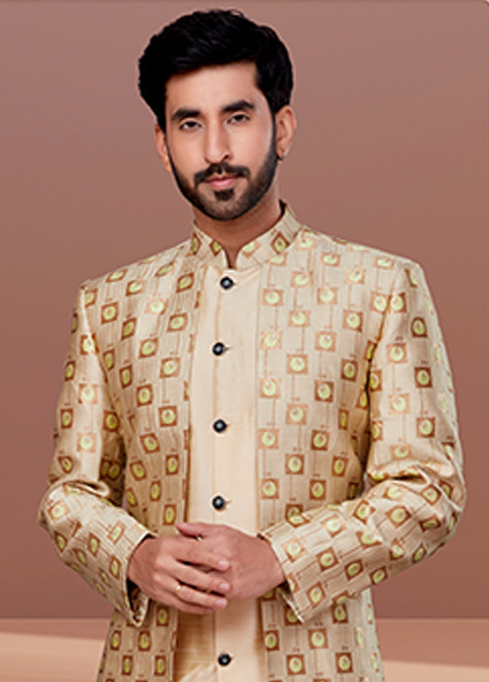 2 Pc Cream Silk Ethnic Wear Set
