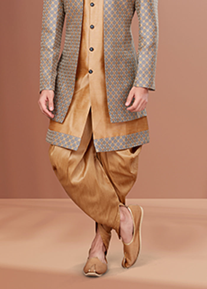 2 Pc Brown Silk Ethnic Wear Set