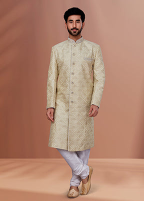 2 Pc Green Silk Ethnic Wear Set