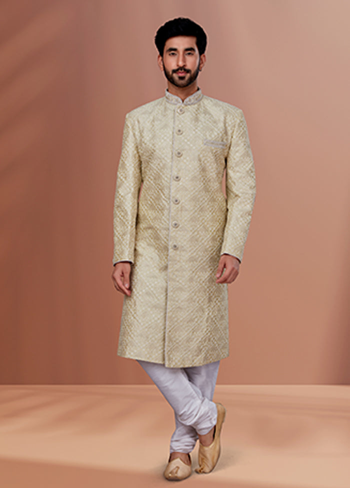 2 Pc Green Silk Ethnic Wear Set