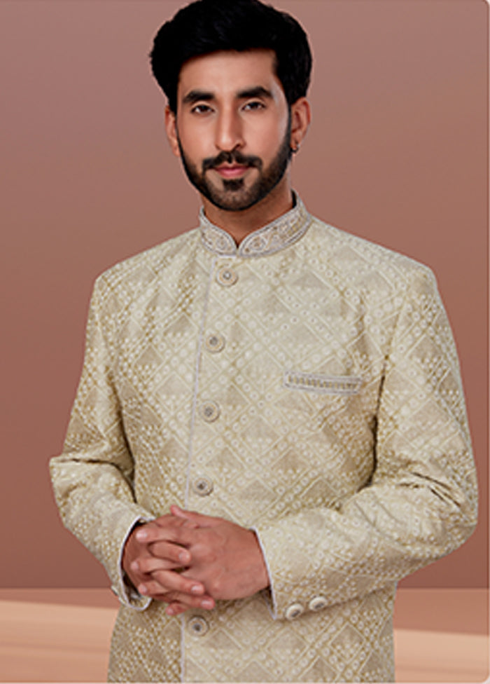 2 Pc Green Silk Ethnic Wear Set