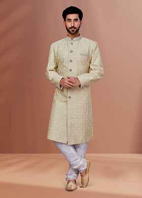 2 Pc Green Silk Ethnic Wear Set