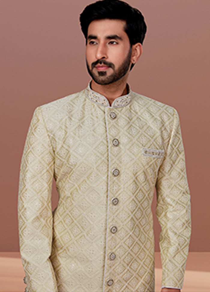 2 Pc Green Silk Ethnic Wear Set