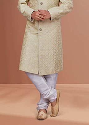 2 Pc Green Silk Ethnic Wear Set