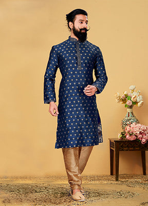 Multicolor Silk 2 Pc Kurta Pajama Set