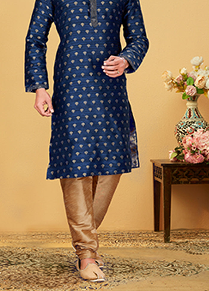 Multicolor Silk 2 Pc Kurta Pajama Set