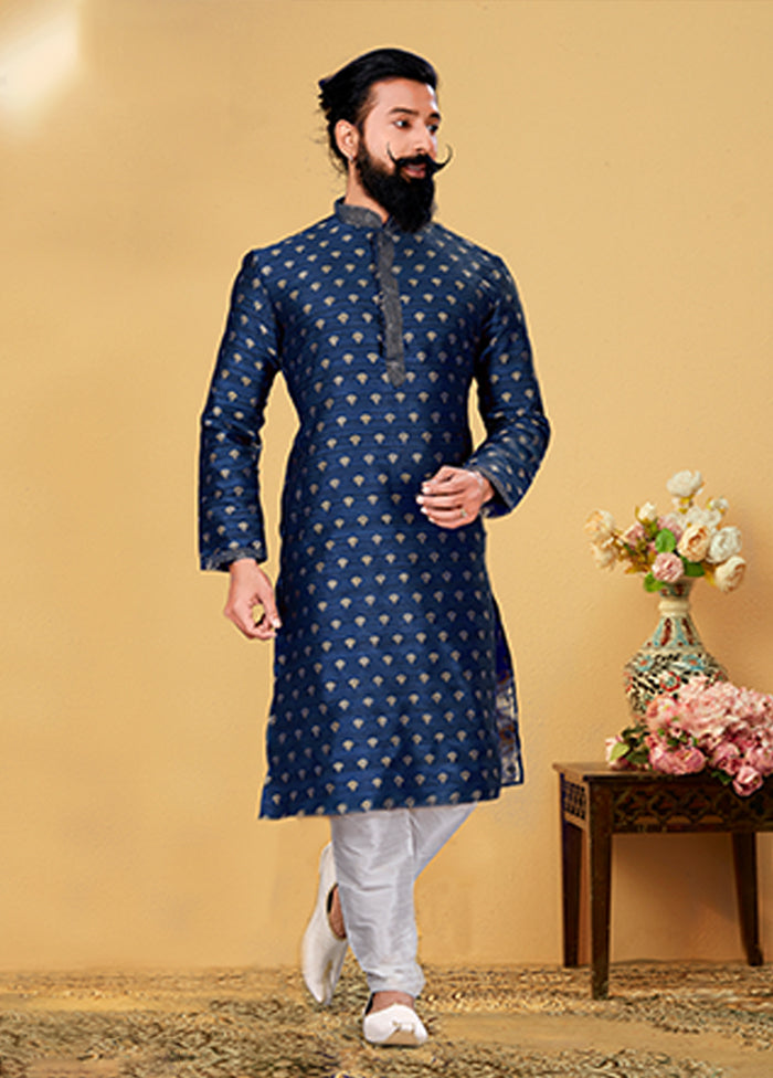 Multicolor Silk 2 Pc Kurta Pajama Set