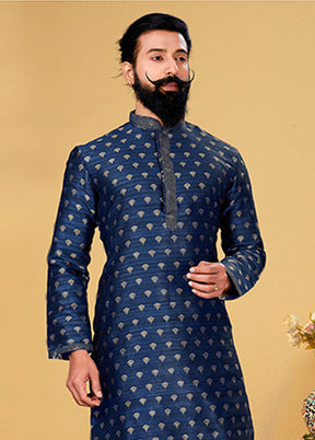 Multicolor Silk 2 Pc Kurta Pajama Set