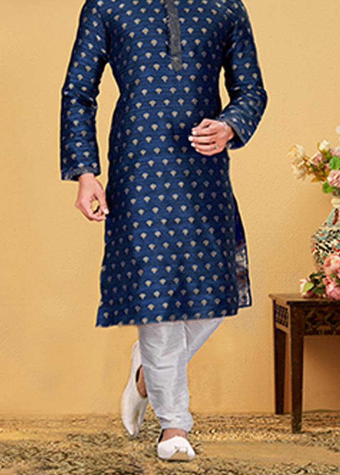 Multicolor Silk 2 Pc Kurta Pajama Set