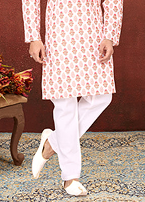 Multicolor Cotton 2 Pc Kurta Pajama Set