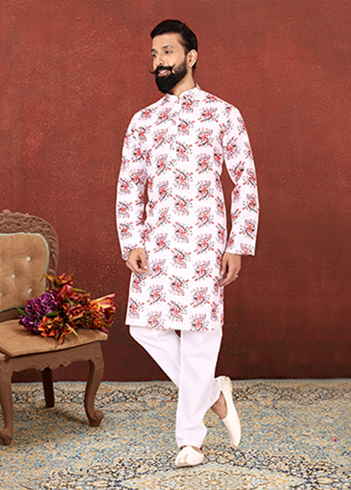 Multicolor Cotton 2 Pc Kurta Pajama Set