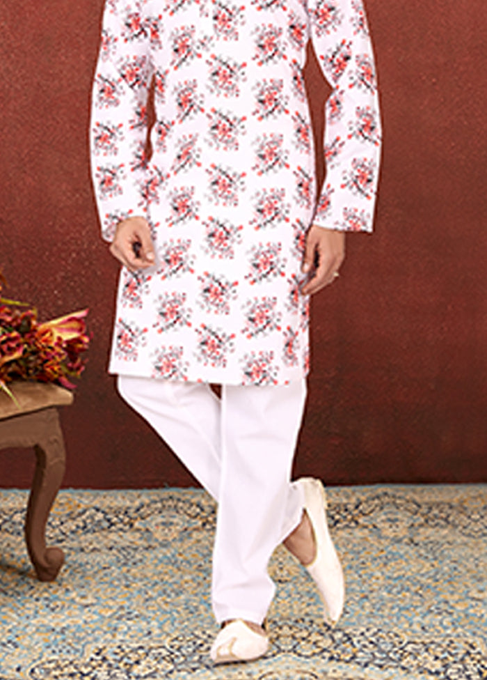 Multicolor Cotton 2 Pc Kurta Pajama Set