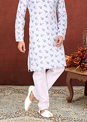 Multicolor Cotton 2 Pc Kurta Pajama Set