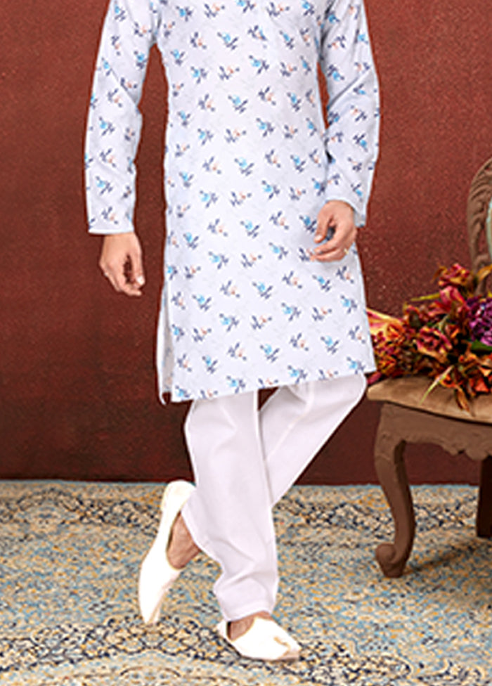 Multicolor Cotton 2 Pc Kurta Pajama Set