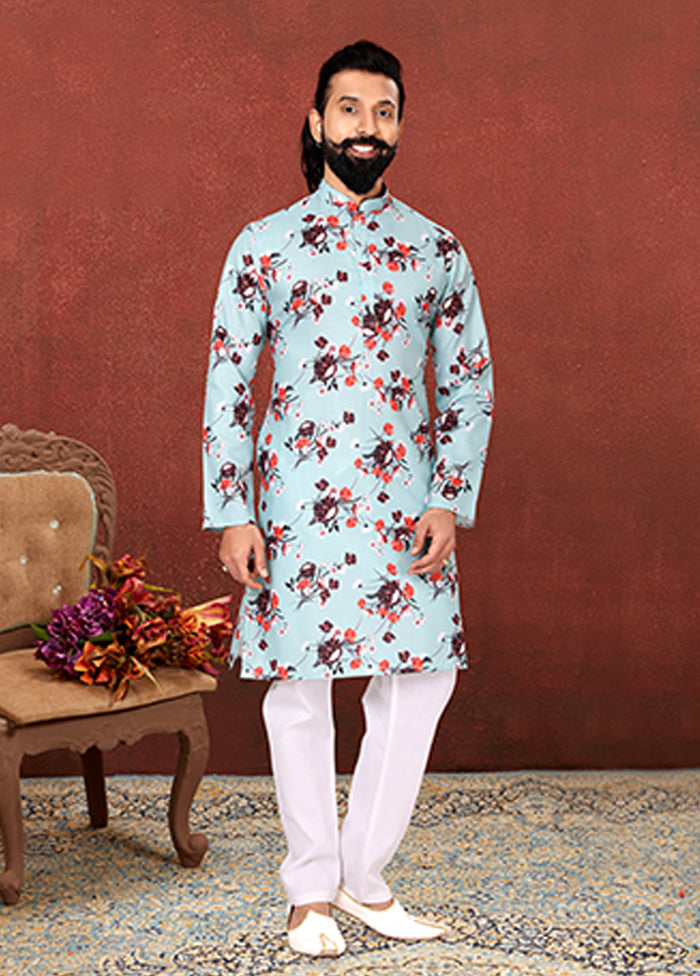 Multicolor Cotton 2 Pc Kurta Pajama Set