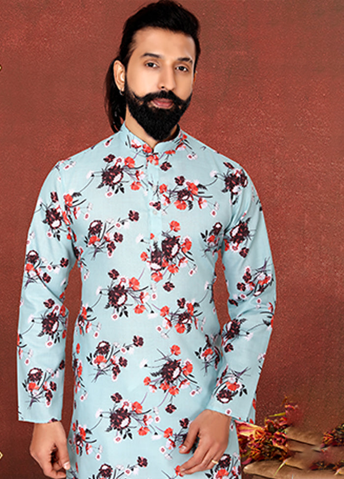 Multicolor Cotton 2 Pc Kurta Pajama Set