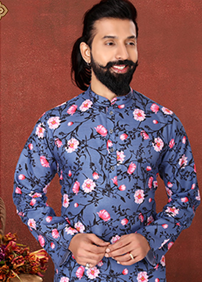 Multicolor Cotton 2 Pc Kurta Pajama Set