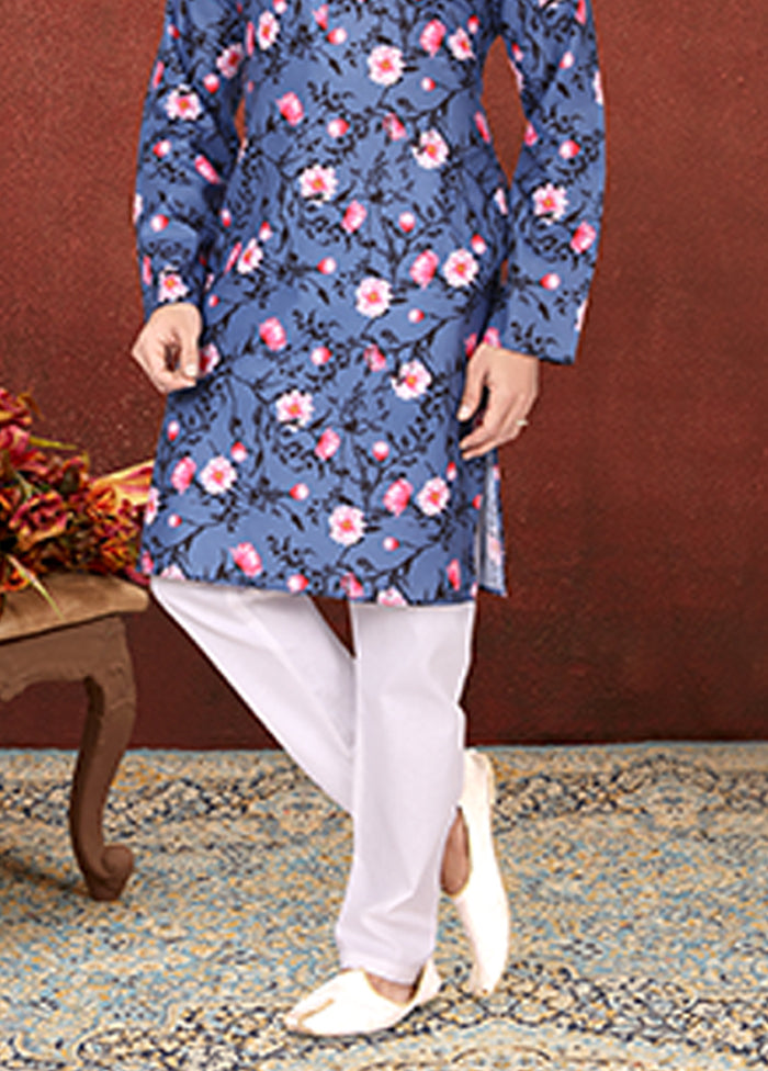 Multicolor Cotton 2 Pc Kurta Pajama Set